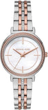 Michael Kors Cinthia Mother of Pearl Dial Two Tone Steel Strap Watch For Women - MK3831 Authentic Buy Shop Now