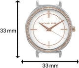 Michael Kors Cinthia Mother of Pearl Dial Two Tone Steel Strap Watch For Women - MK3831 Authentic Buy Shop Now