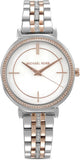Michael Kors Cinthia Mother of Pearl Dial Two Tone Steel Strap Watch For Women - MK3831 Authentic Buy Shop Now