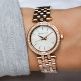 Michael Kors Darci Analog Mother of Pearl Dial Rose Gold Steel Strap Watch For Women - MK3832 Authentic Buy Shop Now