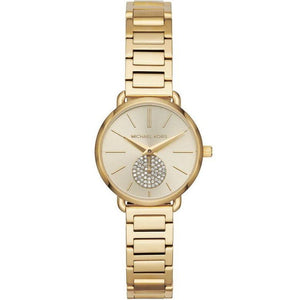 Michael Kors Portia Quartz Gold Dial Gold Steel Strap Watch For Women - MK3838 Authentic Buy Shop Now