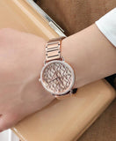Michael Kors Portia Quartz Silver Dial Rose Gold Steel Strap Watch For Women - MK3887 Authentic Buy Shop Now