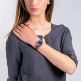 Michael Kors Lauryn Quartz Blue Dial Two Tone Steel Strap Watch For Women - MK3929 Authentic Buy Shop Now