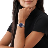 Michael Kors Lauryn Quartz Blue Dial Two Tone Steel Strap Watch For Women - MK3929 Authentic Buy Shop Now