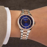 Michael Kors Lauryn Quartz Blue Dial Two Tone Steel Strap Watch For Women - MK3929 Authentic Buy Shop Now