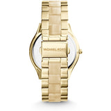Michael Kors Slim Runway Gold Dial Two Tone Gold Strap Watch for Women - MK4285 Authentic Buy Shop Now
