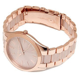 Michael Kors Slim Runway Rose Gold Dial Two Tone Steel Strap Watch for Women - MK4294 Authentic Buy Shop Now