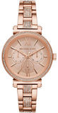 Michael Kors Sofie Quartz Rose Gold Dial Rose Gold Steel Strap Watch For Women - MK4354 Authentic Buy Shop Now