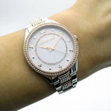 Michael Kors Lauryn Quartz White Dial Two Tone Steel Strap Watch For Women - MK4388 Authentic Buy Shop Now