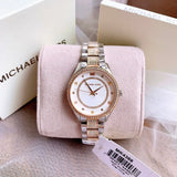 Michael Kors Lauryn Quartz White Dial Two Tone Steel Strap Watch For Women - MK4388 Authentic Buy Shop Now