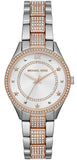 Michael Kors Lauryn Quartz White Dial Two Tone Steel Strap Watch For Women - MK4388 Authentic Buy Shop Now