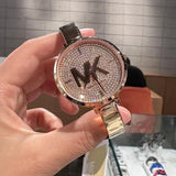 Michael Kors Charley Quartz Crystals Rose Gold Dial Rose Gold Steel Strap Watch For Women - MK4433 Authentic Buy Shop Now