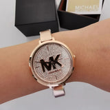 Michael Kors Charley Quartz Crystals Rose Gold Dial Rose Gold Steel Strap Watch For Women - MK4433 Authentic Buy Shop Now