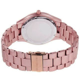 Michael Kors Slim Runway Pink Dial Pink Steel Strap Watch For Women - MK4456 Authentic Buy Shop Now
