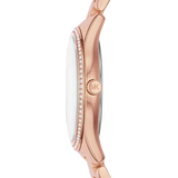 Michael Kors Lauryn Mother of Pearl Dial Rose Gold Dial Rose Gold Steel Strap Watch For Women - MK4491 Authentic Buy Shop Now