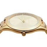 Michael Kors Slim Runway Quartz Gold Dial Gold Steel Strap Watch For Women - MK4501 Authentic Buy Shop Now