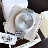 Michael Kors Slim Runway Silver Dial Silver Steel Strap Watch For Women - MK4502 Authentic Buy Shop Now