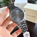 Michael Kors Slim Runway Quartz Grey Dial Grey Steel Strap Watch For Women - MK4506 Authentic Buy Shop Now