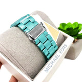 Michael Kors Slim Runway Blue Dial Blue Steel Strap Watch For Women - MK4525 Authentic Buy Shop Now