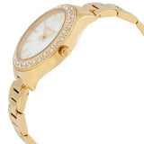 Michael Kors Liliane Mother of Pearl White Dial Gold Steel Strap Watch For Women - MK4555 Authentic Buy Shop Now