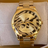 Michael Kors Runway Gold Dial Gold Steel Strap Watch For Women - MK4561 Authentic Buy Shop Now