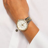 Michael Kors Pyper Three Hand White Dial Two Tone Steel Strap Watch For Women - MK4595 Authentic Buy Shop Now
