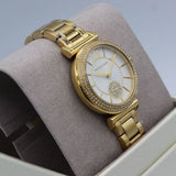 Michael Kors Abbey Three-Hand Analog White Dial Gold Steel Strap Watch for Women - MK4615 Authentic Buy Shop Now
