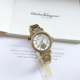 Michael Kors Abbey Three-Hand Analog White Dial Gold Steel Strap Watch for Women - MK4615 Authentic Buy Shop Now