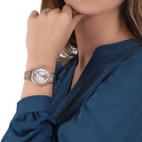 Michael Kors Abbey Three-Hand White Dial Two Tone Steel Strap Watch for Women - MK4616 Authentic Buy Shop Now