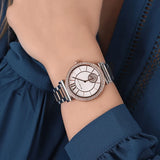 Michael Kors Abbey Three-Hand White Dial Two Tone Steel Strap Watch for Women - MK4616 Authentic Buy Shop Now