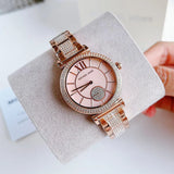 Michael Kors Abbey Three-Hand Analog Crystals Rose Gold Dial Rose Gold Steel Strap Watch for Women - MK4617 Authentic Buy Shop Now
