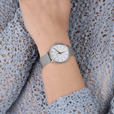 Michael Kors Pyper Quartz Mother of Pearl White Dial Silver Mesh Strap Watch For Women - MK4618 Authentic Buy Shop Now