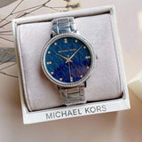 Michael Kors Pyper Blue Dial Silver Steel Strap Watch For Women - MK4671 Authentic Buy Shop Now