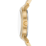 Michael Kors Tibby Multifunction Analog Black Dial Gold Steel Strap Watch for Women - MK4684 Authentic Buy Shop Now