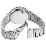 Michael Kors Parker Three Hand Mother of Pearl White Dial Silver Steel Strap Watch For Women - MK4694 Authentic Buy Shop Now