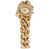 Michael Kors Chain Lock Pave Gold Dial Gold Steel Strap Watch For Women - MK4711 Authentic Buy Shop Now