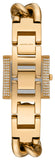 Michael Kors Chain Lock Pave Gold Dial Gold Steel Strap Watch For Women - MK4711 Authentic Buy Shop Now