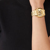 Michael Kors Runway Gold Dial Gold Steel Strap Watch For Women - MK4732 Authentic Buy Shop Now