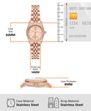 Michael Kors Lexington Three Hand Rose Gold Dial Rose Gold Steel Strap Watch For Women - MK4739 Authentic Buy Shop Now