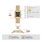 Michael Kors Emery Pave Analog Green Dial Gold Steel Strap Watch for Women - MK4742 Authentic Buy Shop Now