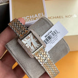 Michael Kors Emery Three-Hand White Dial Two Tone Steel Strap Watch for Women - MK4744 Authentic Buy Shop Now