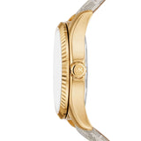Michael Kors Lexington Analog Silver Dial White Leather Strap Watch For Women - MK4746 Authentic Buy Shop Now