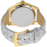 Michael Kors Lexington Analog Silver Dial White Leather Strap Watch For Women - MK4746 Authentic Buy Shop Now