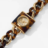 Michael Kors Chain Lock Analog Silver Dial Two Tone Steel Strap Watch for Women - MK4808 Authentic Buy Shop Now
