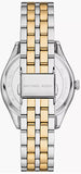 Michael Kors Harlowe Three-Hand Crystals White Dial Two Tone Steel Strap Watch for Women - MK4811 Authentic Buy Shop Now