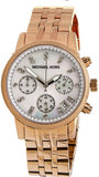 Michael Kors Damen White Dial Rose Gold Steel Strap Watch for Women - MK5026 Authentic Buy Shop Now