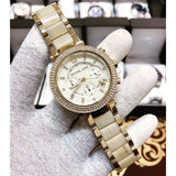 Michael Kors Parker Chronograph Silver Dial Two Tone Steel Strap Watch For Women - MK5687 Authentic Buy Shop Now
