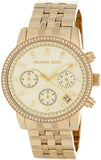 Michael Kors Runway Chronograph Gold Dial Gold Steel Strap Watch For Women - MK5698 Authentic Buy Shop Now
