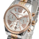 Michael Kors Lexington Chronograph Silver Dial Two Tone Steel Strap Watch for Women - MK5735 Authentic Buy Shop Now