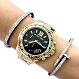 Michael Kors Everest Chronograph Black Dial Gold Steel Strap Watch For Women - MK5828 Authentic Buy Shop Now